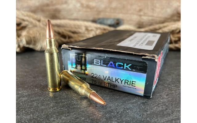 20 Rounds of Hornady Black .224Valkyrie 75Gr BTHP