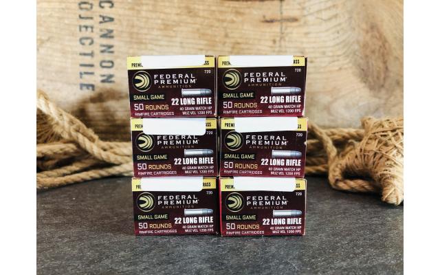 300 Rounds of Federal .22LR 40gr Match HP Ammunition