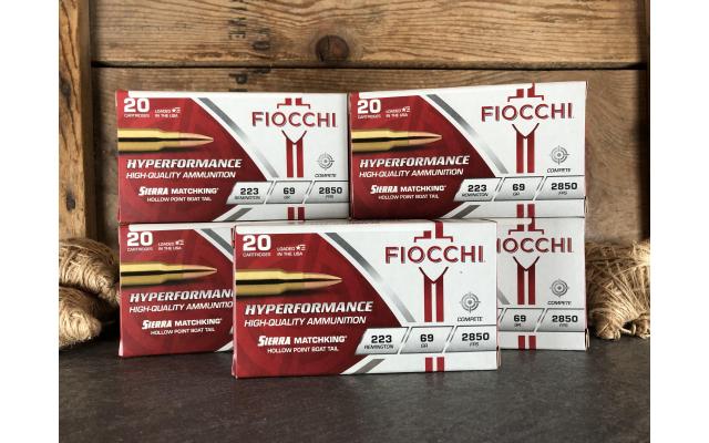 100 Rounds of Fiocchi .223 69gr Hyperformance Ammunition