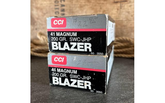 100 Rounds of CCI Blazer .41Mag 200Gr JHP