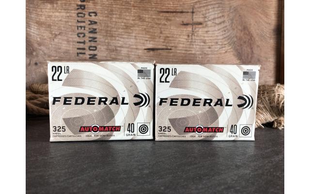 650 Rounds of Federal Auto Match .22LR 40gr Ammunition