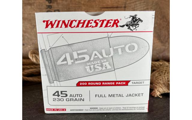 200 Rounds of Winchester .45acp 230Gr FMJ