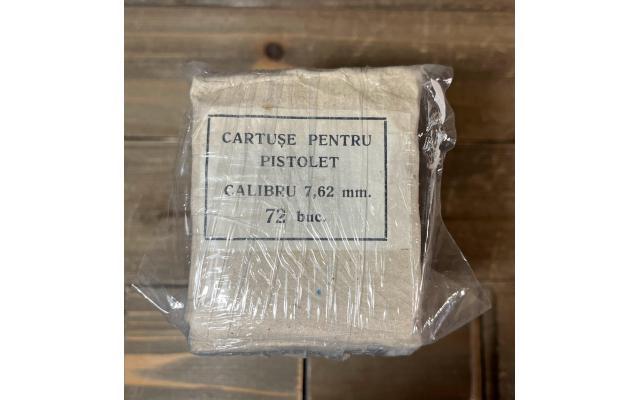 288 Rounds of Romanian 7.62x25 86Gr Brass FMJ