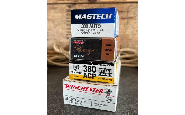 200 Rounds of .380acp FMJ