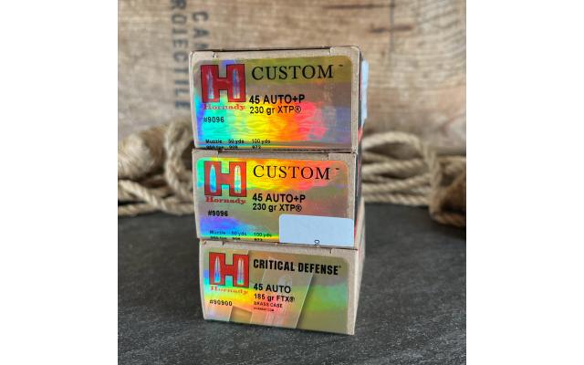 60 Rounds of Hornady .45acp Defensive Ammo