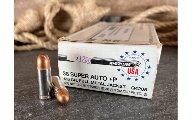 50 Rounds of Winchester .38Super 130Gr FMJ
