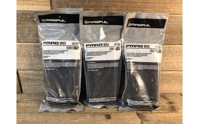 Three New Magpul Pmag20 7.62x51 Twenty Round Capacity Magazines