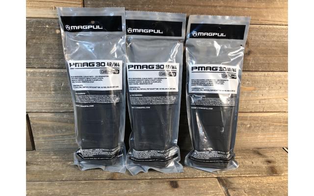 Three New Magpul Pmag30 5.56 NATO Thirty Round Capacity Magazines