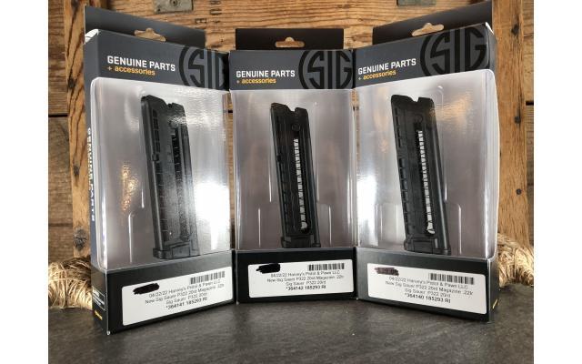 Three new Sig Sauer P322 .22LR Twenty Round Capacity Magazine