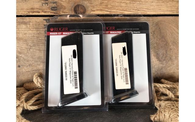 Two New Ruger 57 5.7x28mm Twenty Round Capacity Magazines