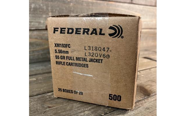 500 Rounds of Federal 5.56NATO 55Gr FMJ