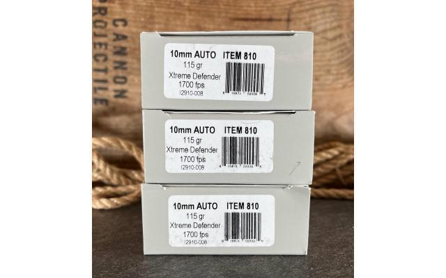 60 Rounds of Underwood 10mm 115Gr Xtreme Defender