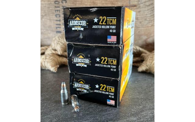150 Rounds of Armscor .22TCM 40Gr JHP