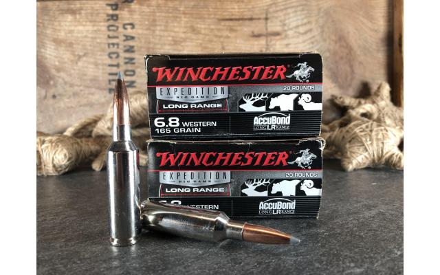 40 Rounds Winchester 6.8 Western 165gr Accubond Ammunition