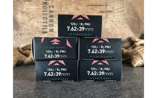 100 Rounds of Igman 7.62x39 123gr FMJ Ammunition