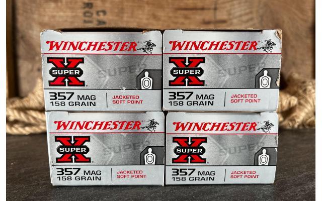 200 Rounds of Winchester .357Mag 158Gr JSP