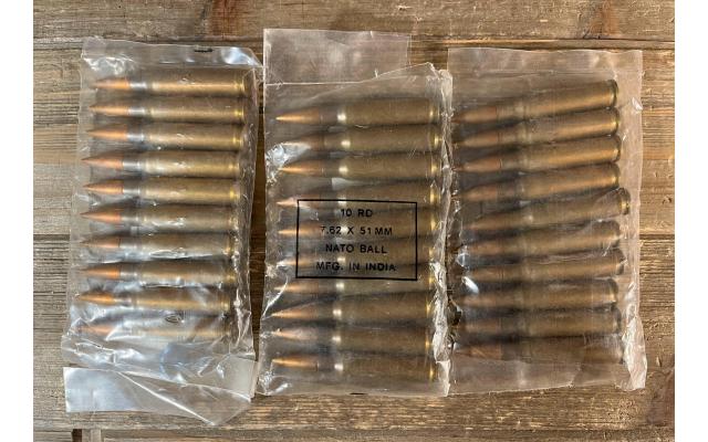 30 Rounds of Surplus 7.62x51mm Ammo