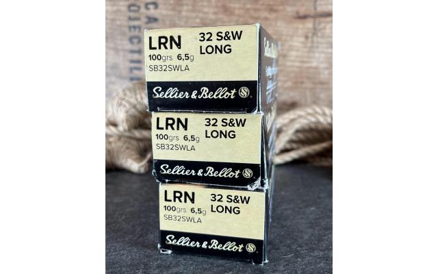 150 Rounds of Sellier & Bellot .32S&W Long 100Gr