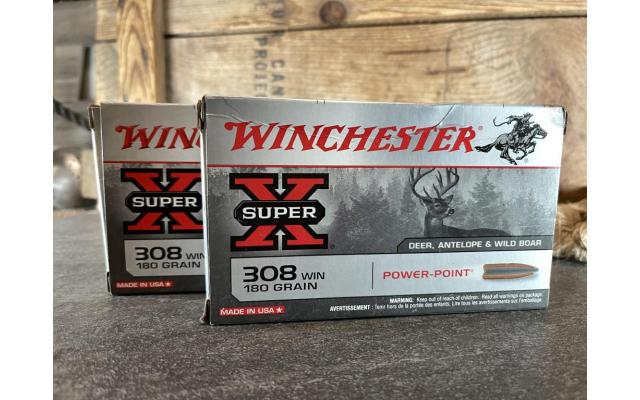 Two 20rd boxes Winchester Super X 180gr .308WIN