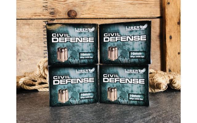 80 Rounds of Liberty Ammunition Civil Defense 10mm 60gr Ammunition