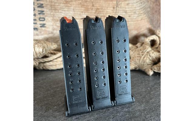 Three New Glock 19 15Rd Magazines