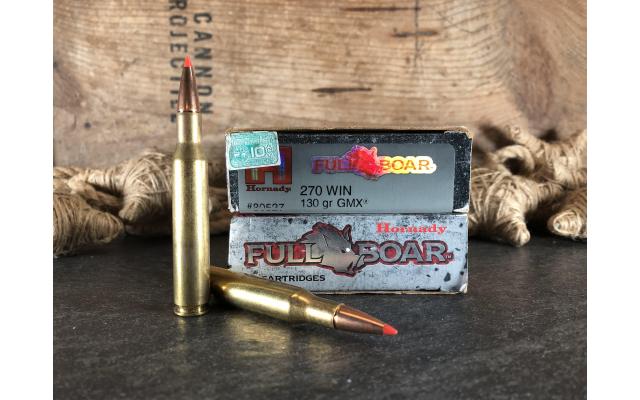 33 Rounds of Hornady Full Boar .270Win 130gr GMX Ammunition