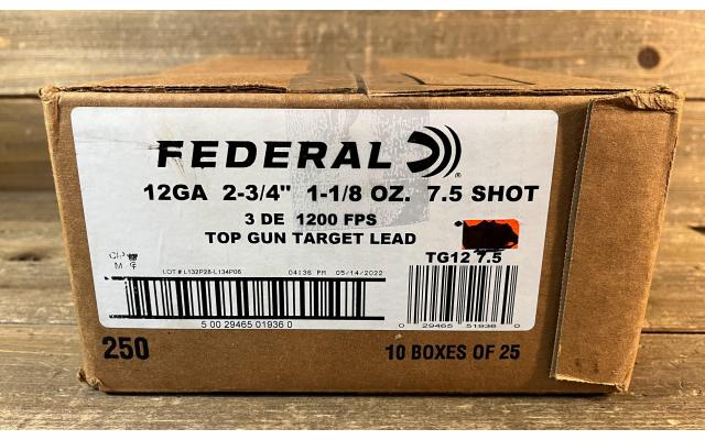 250 Rounds of Federal 12ga 7.5Shot