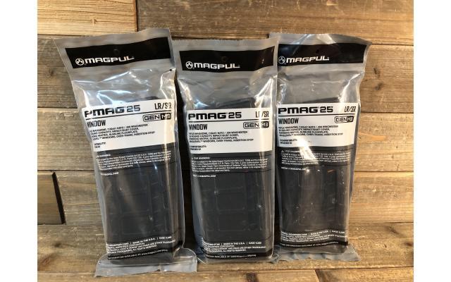 Three New Magpul Pmag25 .308 Twenty-Five Round Capacity Magazines
