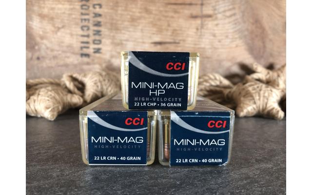 300 Rounds of CCI MINI-MAG Hollow Point .22LR Ammunition (200rds 40gr & 100rds 36gr)