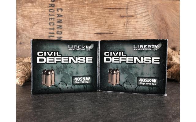 40 Rounds of Liberty Civil Defense .40S&W 60gr HP