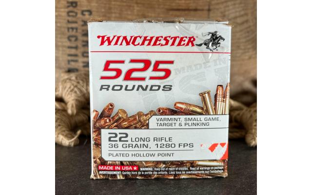 525 Rounds of Winchester .22lr 36Gr HP