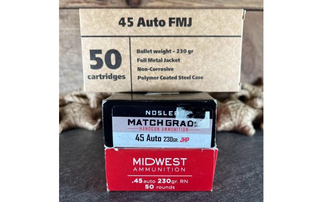 150 Rounds of .45acp 230Gr Ammunition