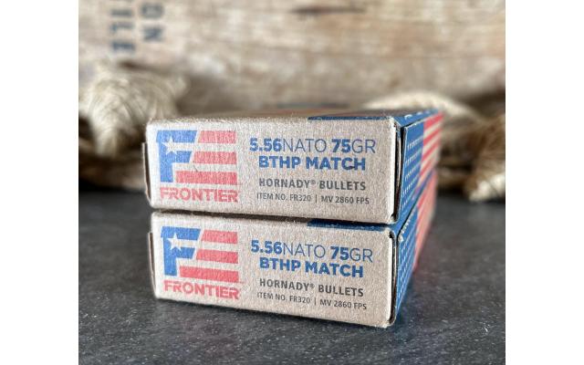 40 Rounds of Hornady Frontier 5.56NATO 75Gr BTHP