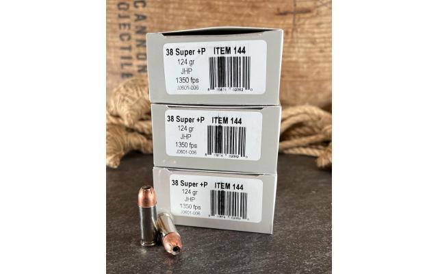 60 Rounds of Underwood .38Super+P 124Gr JHP