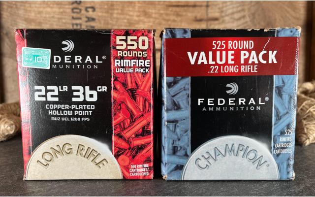 1,075 Rounds of Federal .22lr 36Gr HP