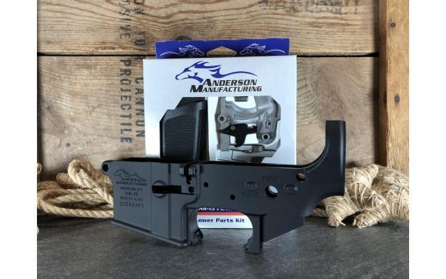 New Anderson AM15 Stripped Lower Receiver & New Anderson Lower Parts Kit