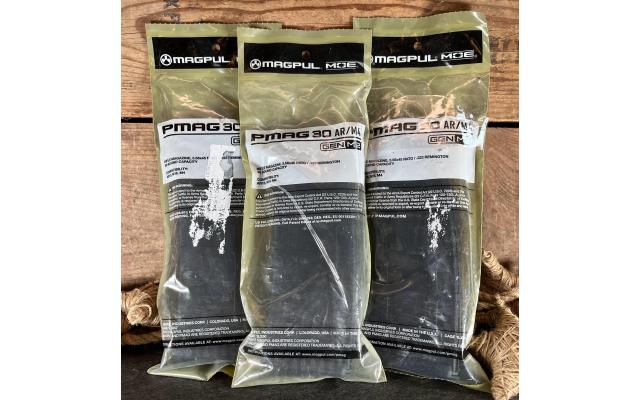 Three New Magpul PMAG 5.56NATO 30Rd Magazines