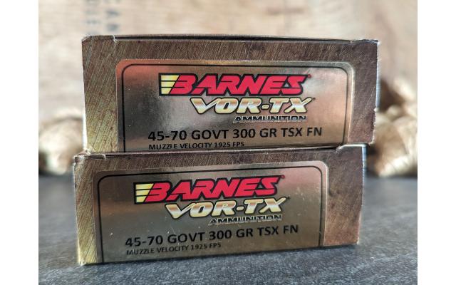 40 Rounds of Barnes 300Gr 45-70Govt Ammo