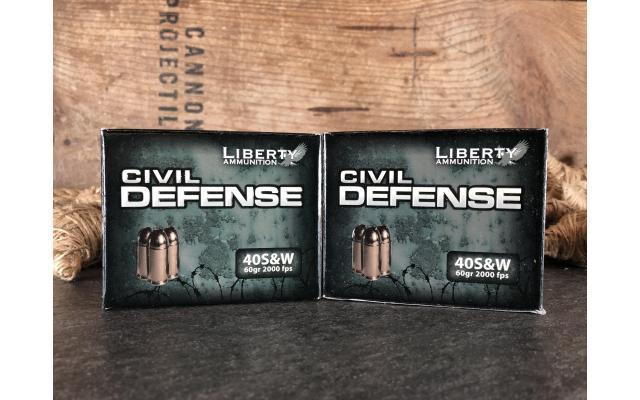 40 Rounds of Liberty Civil Defense .40S&W 60gr HP