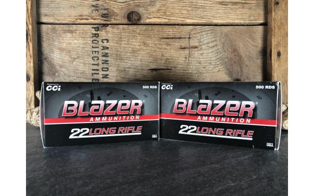 1000 Rounds of Blazer .22LR 40gr FMJ Ammunition