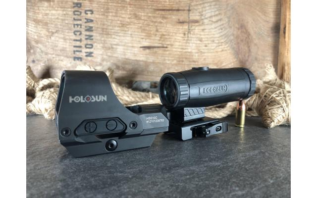 Pre-owned Holosun HS510C RDS & Hm3X Magnifier in Hard Case