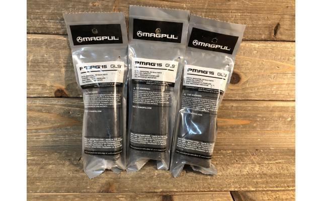 Three New Magpul Pmag15 GL9 9mm Fifteen Round Capacity Magazines