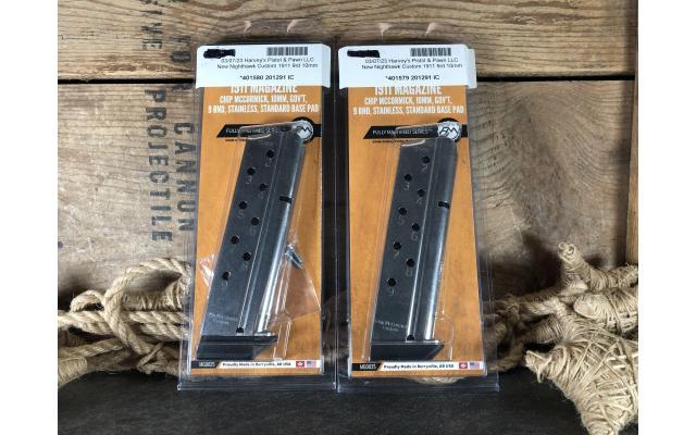 Two New NightHawk Custom 1911 10mm 9rd Magazine