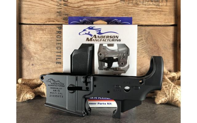 New Anderson AM15 Stripped Lower Receiver & New Anderson Lower Parts Kit