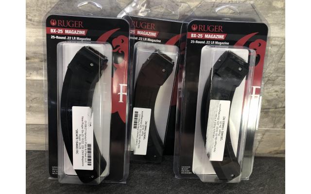 Three New Ruger BX-25 .22LR 10/22 Magazines