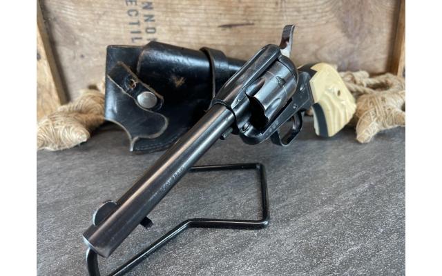 Iver Johnson Texas Scout 4.75" .22LR w/ Leather Holster, no box - Pre-Owned