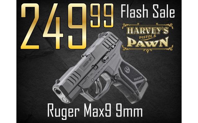 $38 Lays It Away! Ruger Max9 9mm - Flash Sale 03/14/26