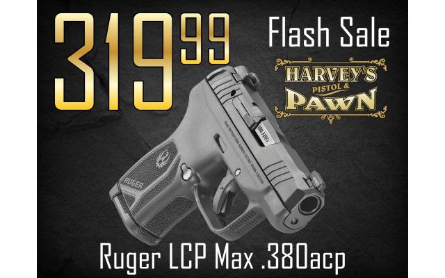 $45 Lays It Away! Ruger LCP Max .380acp - Flash Sale 04/17/26