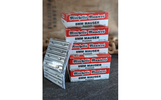 100 rounds Mitchell's Mausers 198GR 8mm Ammunition