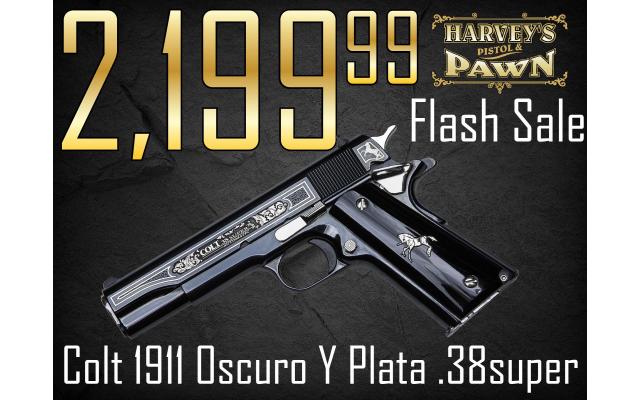 $250 Lays It Away! Colt 1911 Oscuro Y Plata .38Super - Flash Sale 06/16/26